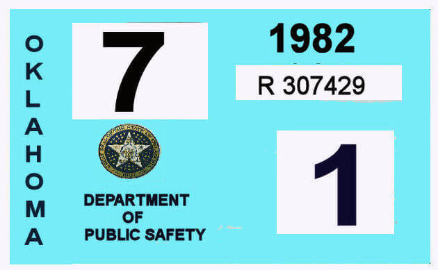 1982 Oklahoma Inspection Sticker